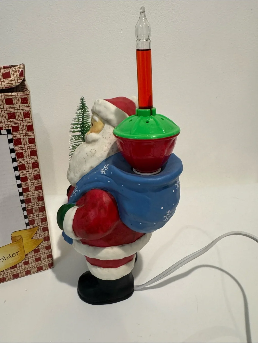 Rare Gooseberry Patch brand Santa Bubble Light Holder